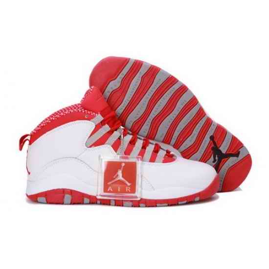 Air Jordan 10 Shoes 2013 Mens White Red